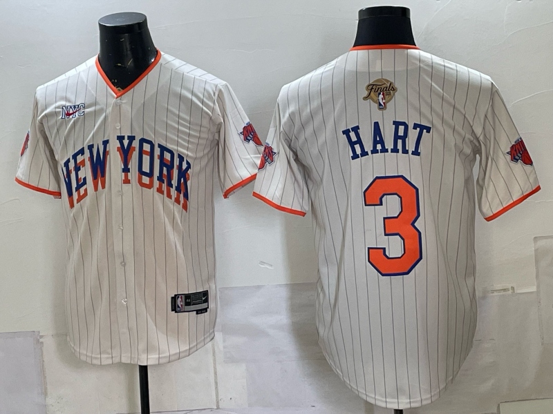 Men New York Knicks #3 Hart white 2026 Nike NBA jersey 07270012